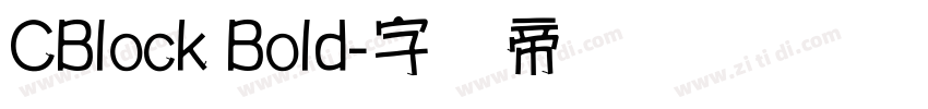 CBlock Bold字体转换